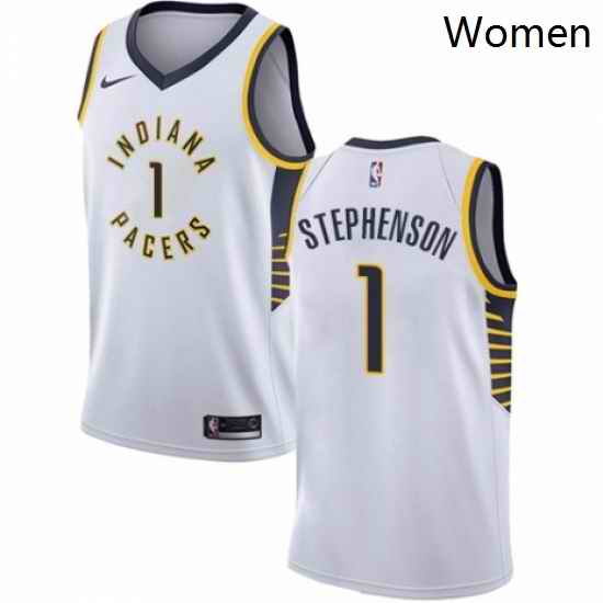Womens Nike Indiana Pacers 1 Lance Stephenson Swingman White NBA Jersey Association Edition